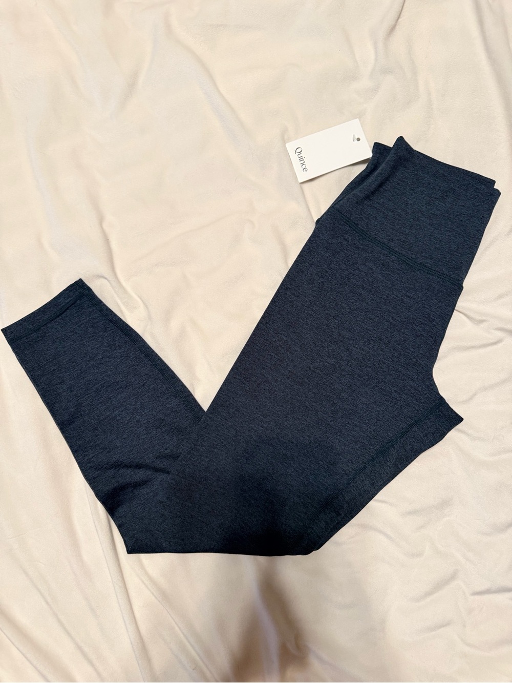 NWT Quince Ultra Soft High Rise Leggings Heather Green Size Small